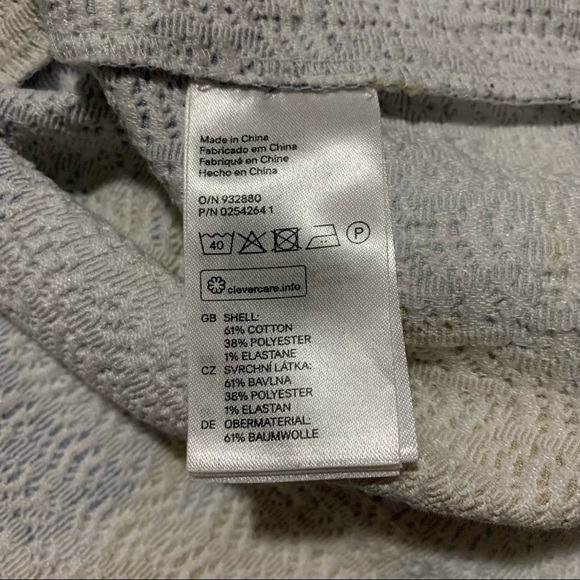 H&M Crane Print 3/4 Sleeve Blouse - Picture 5 of 6